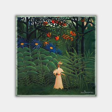 Henri Rousseau - Sieviete, ejot eksotiskajā mežā