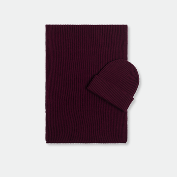 Merīnvilnas šalles un cepures komplekts NO.02